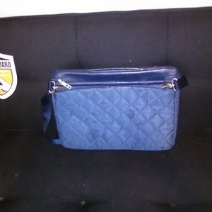 Padded quilted zipper top lap top case